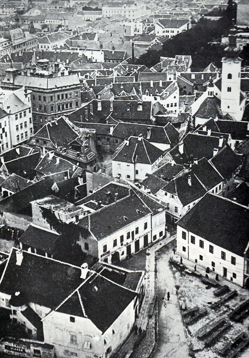Dolac 1900. godine, pogled s katedrale